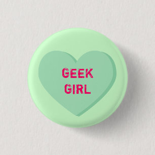 Geek Girl Herz Button