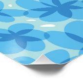 Geek Girl mit blauem Haar und Blume Poster (Ecke)