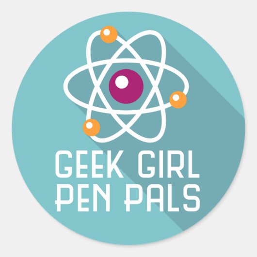 Geek Girl Pen Pals "Atom" Sticker (Vorderseite)