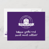 Geek Girl Pen Pals Club Postcard Postkarte (Vorne/Hinten)