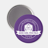 Geek Girl Pen Pals Magnet (Vorderseite/Rückseite)