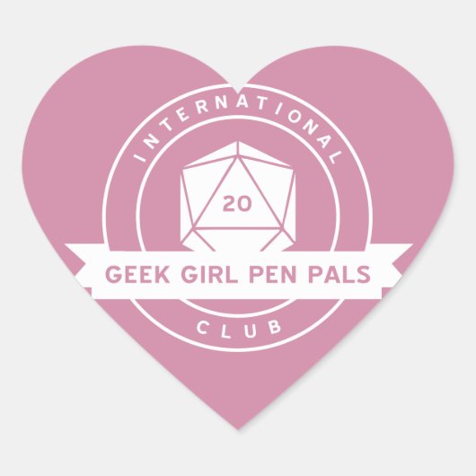 Geek Girl Pen Pals Valentine's Stickers (Vorderseite)