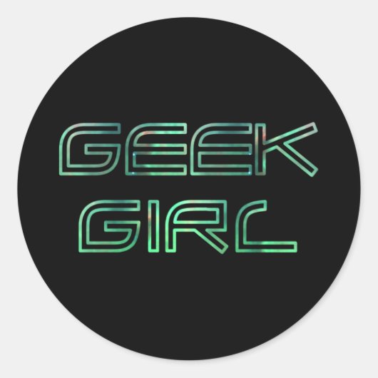 Geek Girl Sticker (Vorderseite)