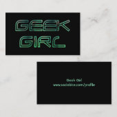 Geek Girl Visitenkarte (Vorne/Hinten)