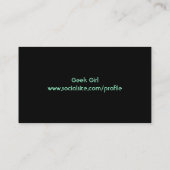 Geek Girl Visitenkarte (Rückseite)