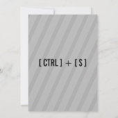 Geek Glasses & Hearts Wedding Save the Date (Rückseite)