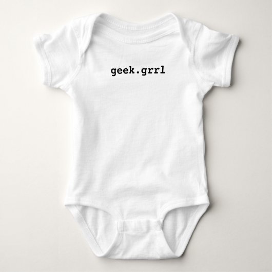 geek.grrl baby strampler (Vorderseite)