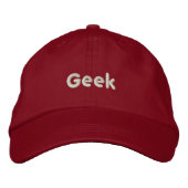 Geek Hat Bestickte Baseballkappe (Vorderseite)