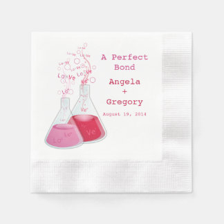 Geek Heart Chemistry Offbeat Personalisierte Hochz Serviette