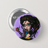 Geek-heraus Nerd Smartie keucht Button (Vorne & Hinten)