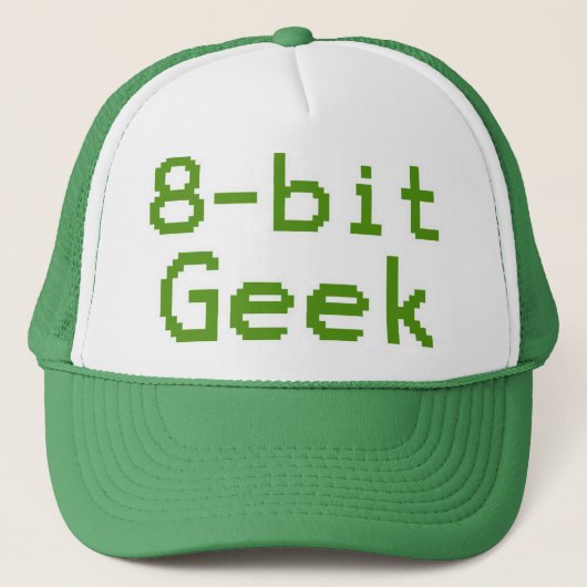 Geek Humour-Nerd mit 8 bit Truckerkappe (Vorderseite)