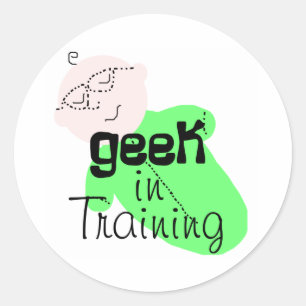 Geek in der Ausbildung Runder Aufkleber