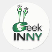 Geek in NY kleine Aufkleber (Vorderseite)