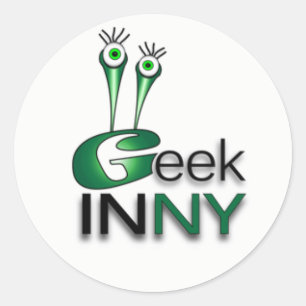 Geek in NY Large Aufkleber