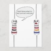 Geek Liebe Electronics kann Ihnen nicht widerstehe Postkarte (Vorderseite)