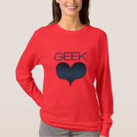 Geek Liebe (Herz) Dark T-Shirt, Dark Blue