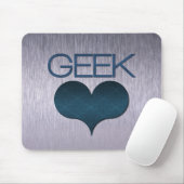 Geek Liebe (Herz) Mousepad, Dark Blue Mousepad (Mit Mouse)