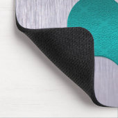 Geek Liebe (Herz) Mousepad, Türkis Mousepad (Ecke)