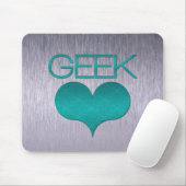 Geek Liebe (Herz) Mousepad, Türkis Mousepad (Mit Mouse)