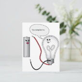 Geek-Liebe Sie schließen mich Stromkreis Postkarte (Stehend Vorderseite)