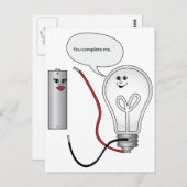 Geek-Liebe Sie schließen mich Stromkreis Postkarte (Vorne/Hinten)