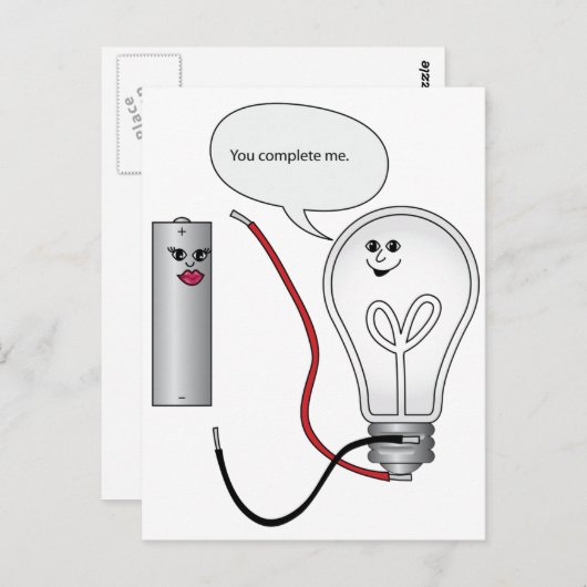 Geek-Liebe Sie schließen mich Stromkreis Postkarte (Vorne/Hinten)