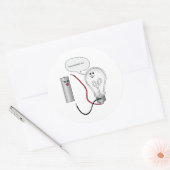 Geek-Liebe Sie schließen mich Stromkreis Runder Aufkleber (Umschlag)