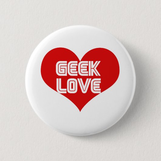Geek Liebe Valentinstag Heart Button (Vorderseite)