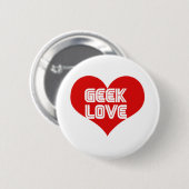 Geek Liebe Valentinstag Heart Button (Vorne & Hinten)