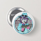 Geek Manga Gunn girl Button (Vorne & Hinten)