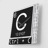 Geek mir! Carbon Copy Quadratische Wanduhr (Winkel)