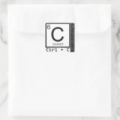 Geek mir! Carbon Copy Quadratischer Aufkleber (Tasche)