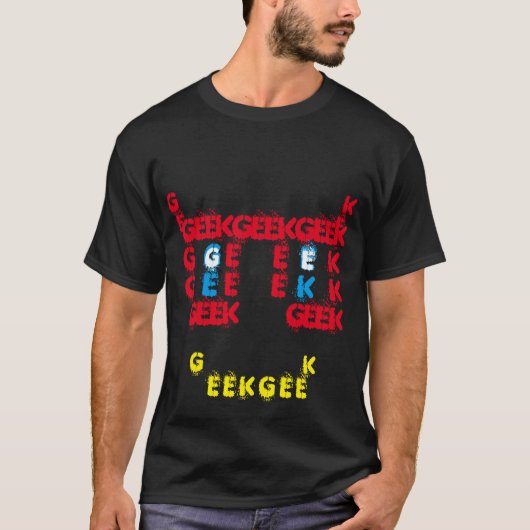 GEEK MIT GLASSEN T-Shirt (Vorderseite)