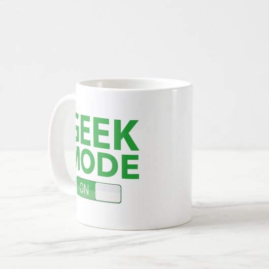 Geek Mode on Coffee Tasse (Vorderseite Links)