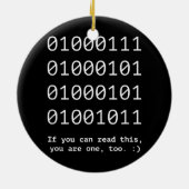 GEEK Nerd Binärtext Code Software-Ingenieur Keramik Ornament (Hinten)