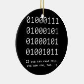 GEEK Nerd Binary Text Code Software Engineer Keramik Ornament (Rechts)