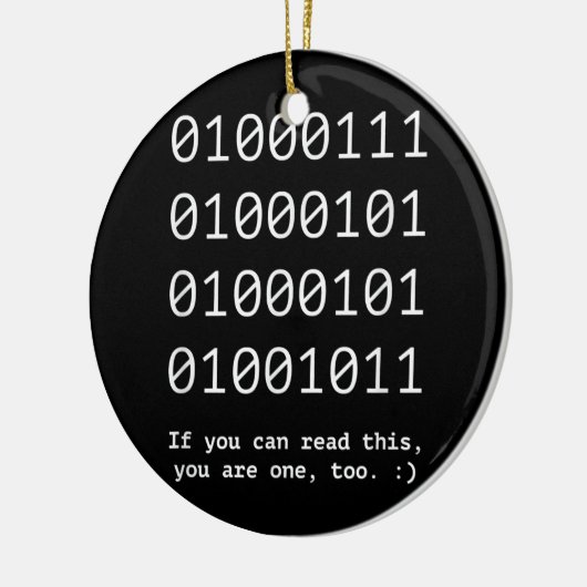 GEEK Nerd Binary Text Code Software Engineer Keramik Ornament (Links)