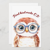 Geek Nerd Bird Feiertagskarte (Vorne/Hinten)