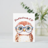 Geek Nerd Bird Feiertagspostkarte (Stehend Vorderseite)