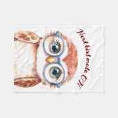 Geek Nerd Bird Fleecedecke (Vorderseite (Horizontal))