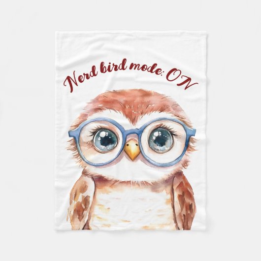 Geek Nerd Bird Fleecedecke (Vorderseite)
