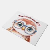 Geek Nerd Bird Fußmatte (Schrägansicht)