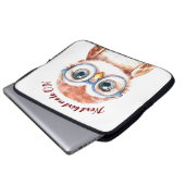 Geek Nerd Bird Laptopschutzhülle (Vorne Knopf)