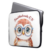 Geek Nerd Bird Laptopschutzhülle (Vorderseite Links)
