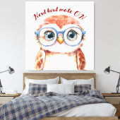 Geek Nerd Bird Leinwanddruck (Insitu (Schlafzimmer))