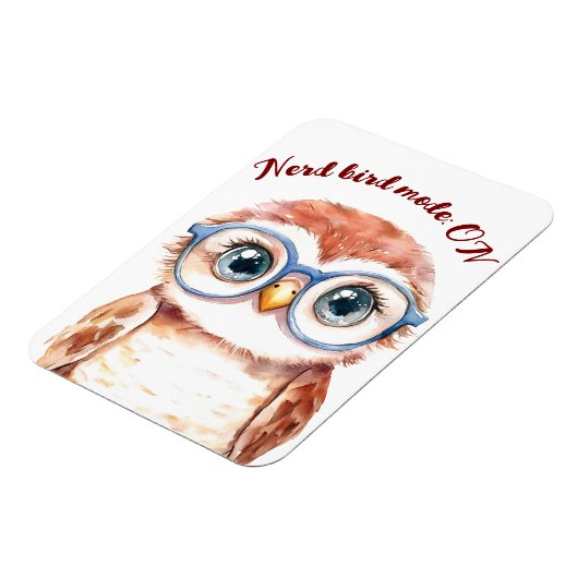Geek Nerd Bird Magnet (Linke Seite)