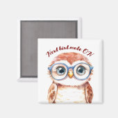 Geek Nerd Bird Magnet (Vorderseite/Rückseite)