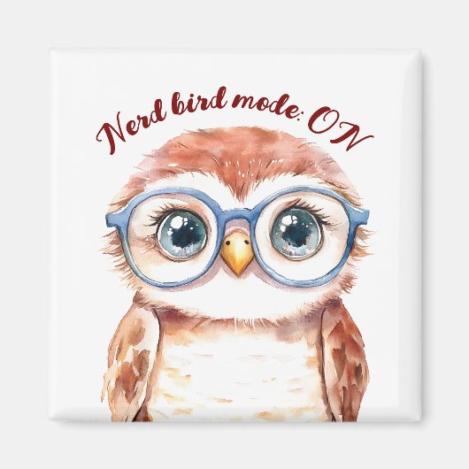 Geek Nerd Bird Magnet (Vorne)