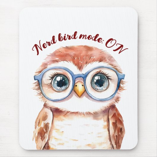 Geek Nerd Bird Mousepad (Vorne)