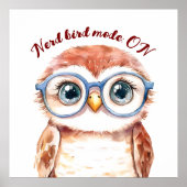 Geek Nerd Bird Poster (Vorne)